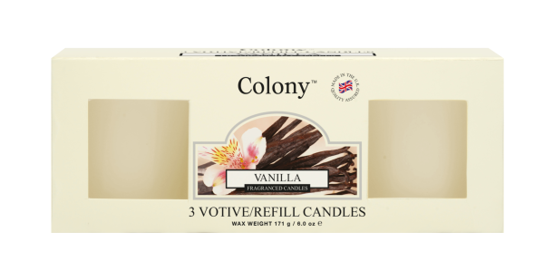 Wax Lyrical - Colony Fragranced 3 Votive Refill Box Vanilla